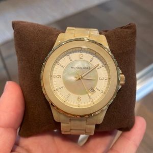 Michael Kors Faux Horn Acrylic Ladies Watch